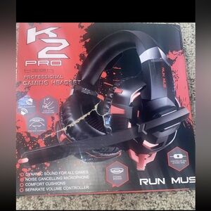 K2 Pro High Performance Professional Gaming headset damaged box